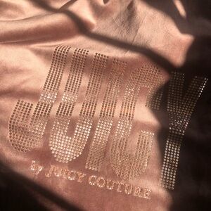 Juicy Couture Metallic Rose Logo Satin Top